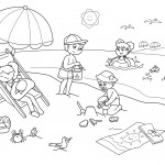 vacanze-bambini-disegni-da-colorare-bambini-in-spiaggia