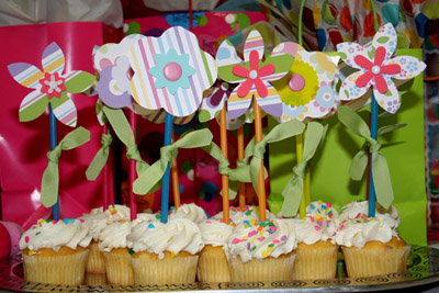 fiori sui cupcakes