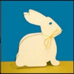 collage di biglietti di Pasqua con conigli