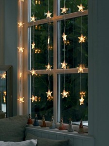 decorazioni con le luci di Natale