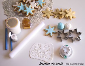 biscotti di frozen, decorazioni fiocco di neve