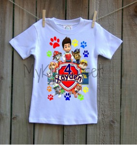 Festa a tema Paw patrol_maglietta personalizzata