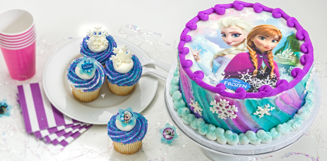 decorazioni per torte di Frozen_torta con cialda ...