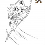 Disegni da colorare di Jake e i pirati_Jake sulla fune