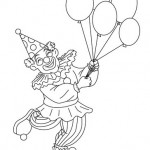 disegni di carnevale da colorare_pagliaccio con palloncini
