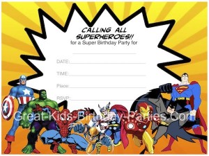 festa di compleanno degli avengers_inviti supereroi