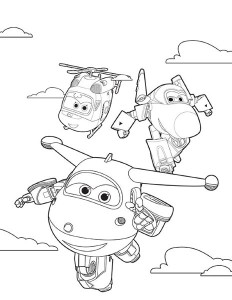 Disegni da colorare dei super wings_ gruppo