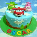 torte di compleanno dei Super Wings_pasta di zucchero 3d