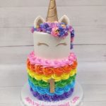 torte unicorno per feste di compleanno bambini _ frosting arcobaleno