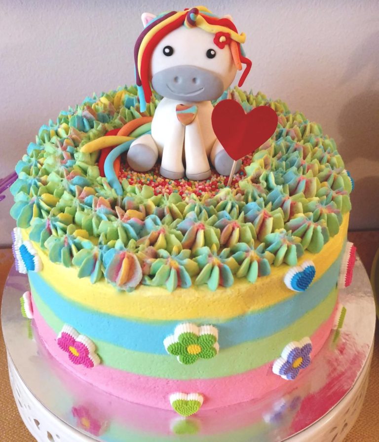 Torte Unicorno Per Feste Di Compleanno Bambini Con Sfumature Ganache ...