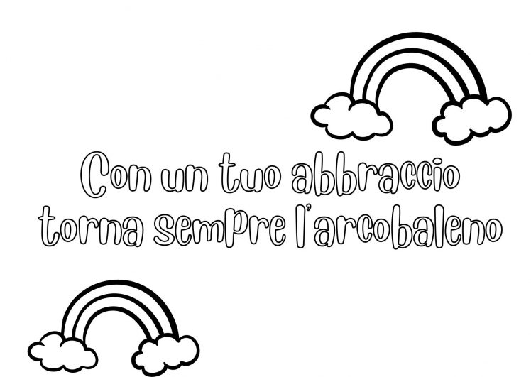 biglietti per òa festa della mamma da colorare arcobaleno